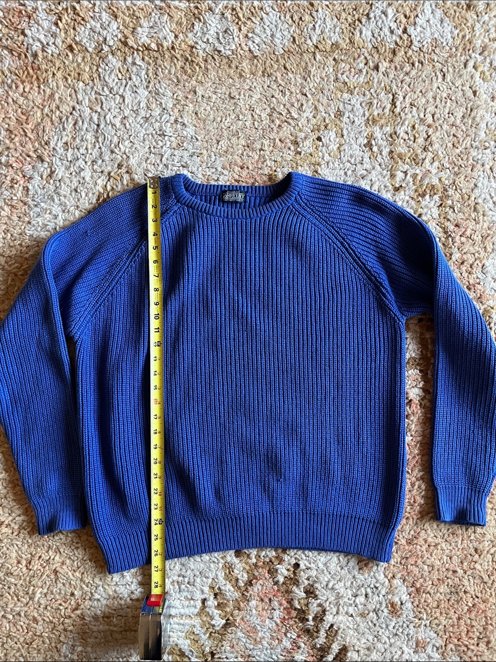 Vintage Classic Women's Crewneck Sweater in Royal Blue 100% heavy cotton